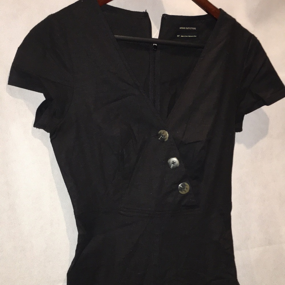 Urban Outfitters Black Short Sleeve Jumpsuit | Size S-P